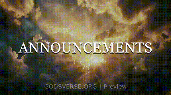 Announcements motion background heavenly clouds