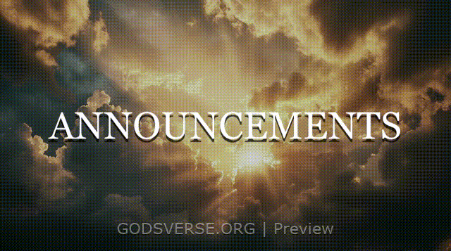Announcements motion background heavenly clouds