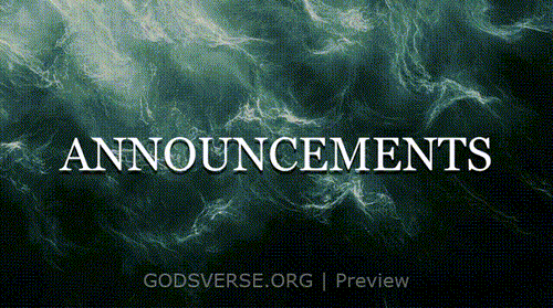 Announcements motion background living water