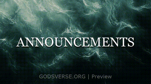 Announcements motion background living water