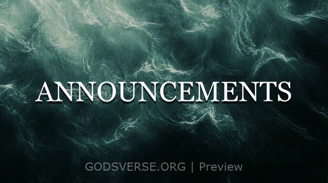 Announcements motion background living water