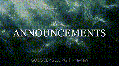 Announcements motion background living water