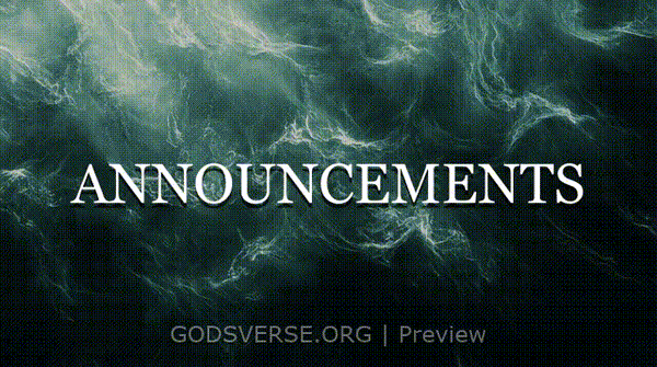 Announcements motion background living water