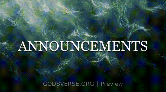 Announcements motion background living water