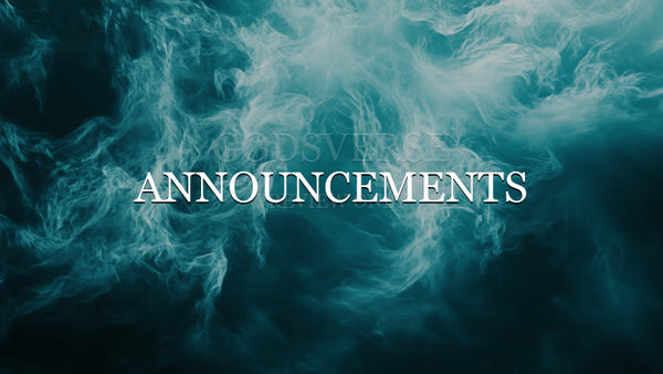 Announcements worship background living water