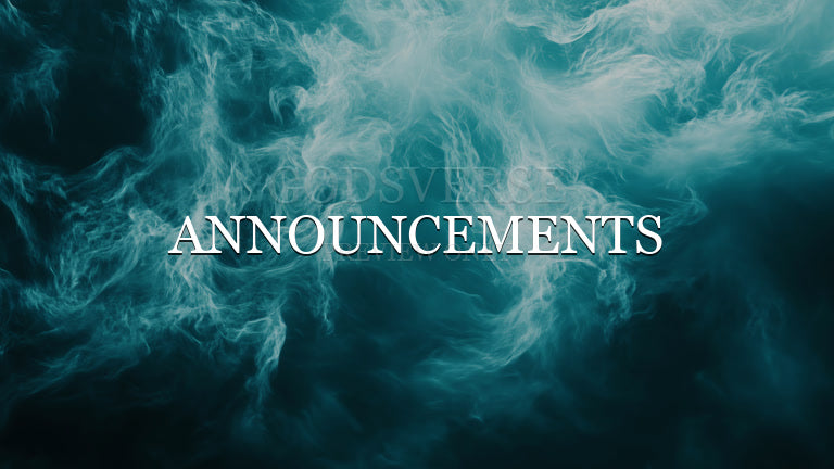 Announcements worship background living water