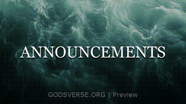 Announcements motion background living water