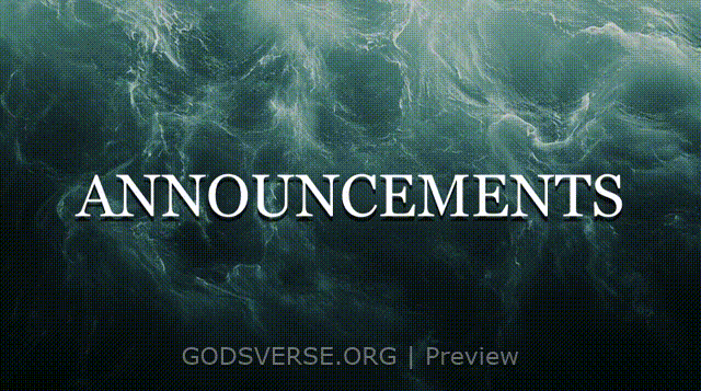 Announcements motion background living water