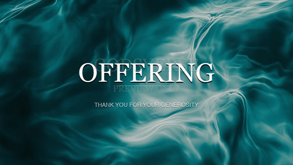 Offering worship background living water