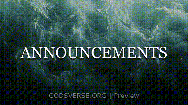 Announcements motion background living water