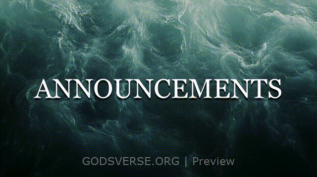 Announcements motion background living water