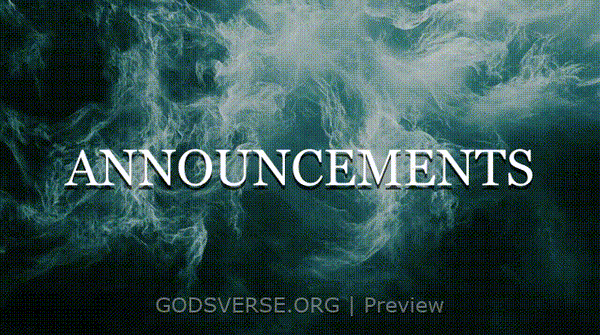 Announcements motion background living water