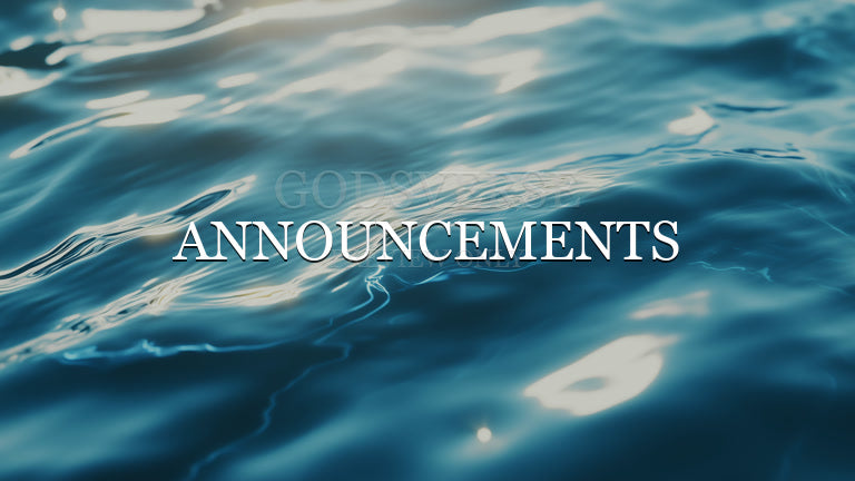 Announcements worship background living water