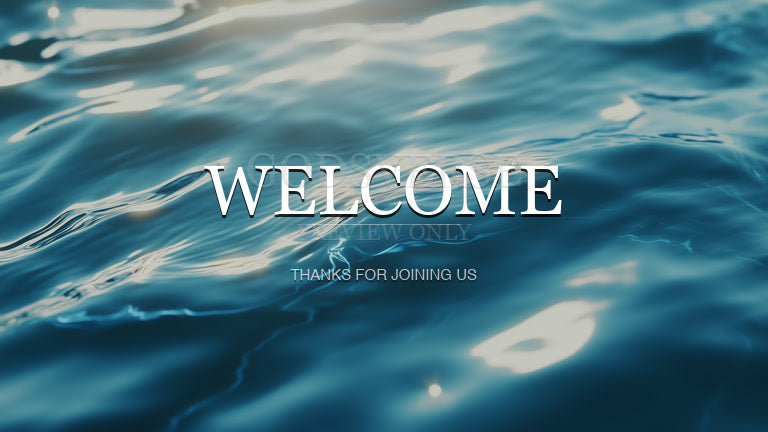 Welcome worship background living water