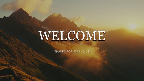 Welcome worship background mountain majesty