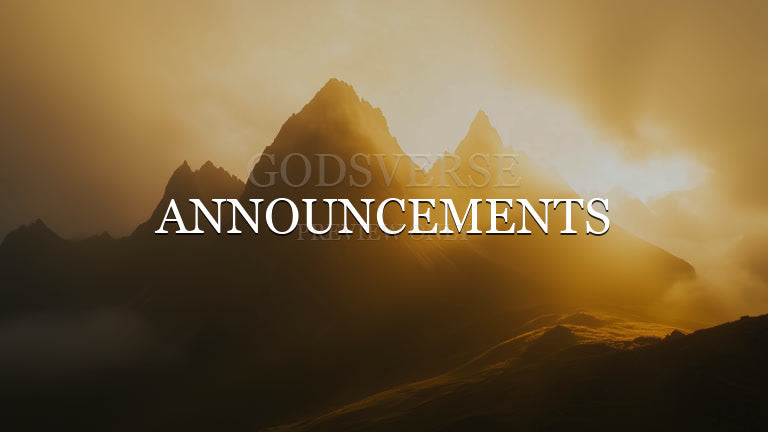Announcements worship background mountain majesty