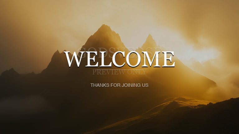 Welcome worship background mountain majesty