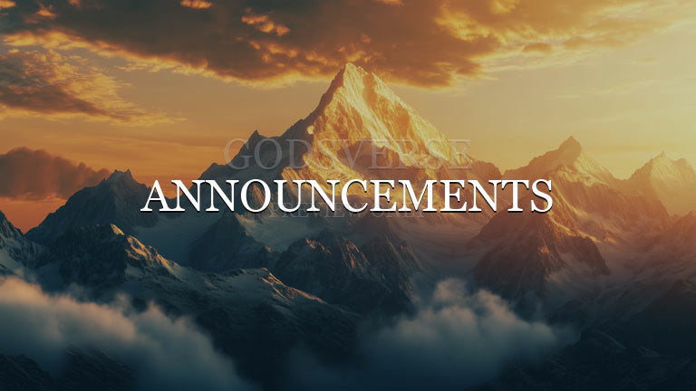 Announcements worship background mountain majesty