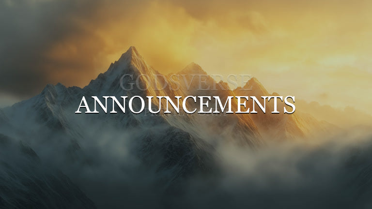 Announcements worship background mountain majesty