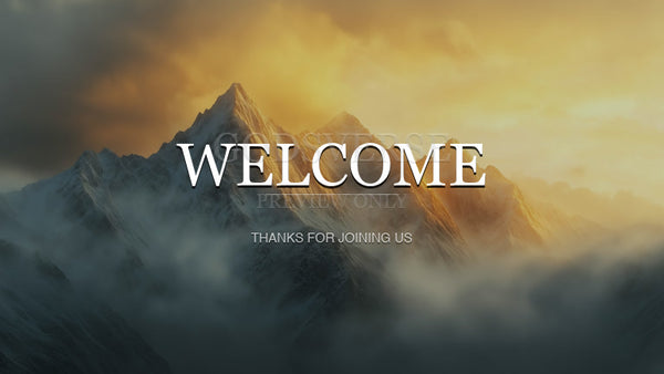 Welcome worship background mountain majesty