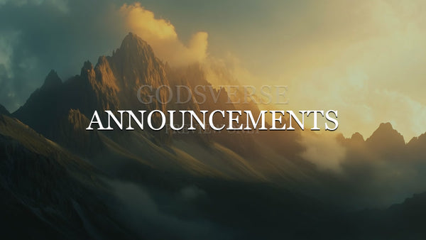 Announcements worship background mountain majesty
