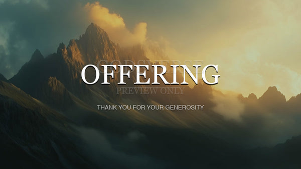 Offering worship background mountain majesty