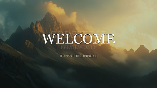Welcome worship background mountain majesty