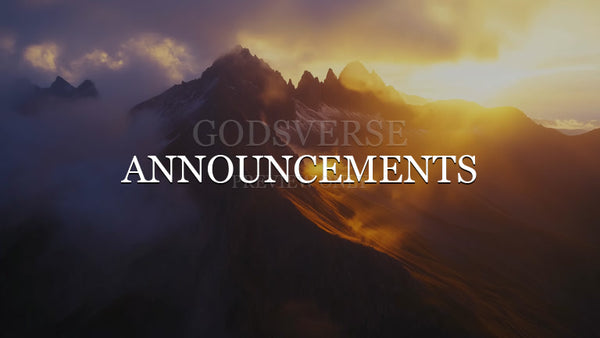 Announcements worship background mountain majesty