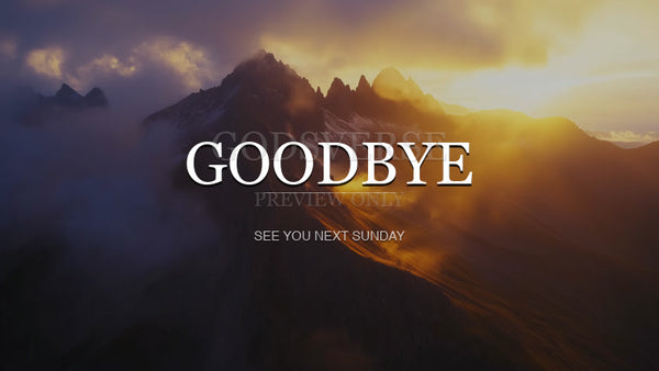 Goodbye worship background mountain majesty