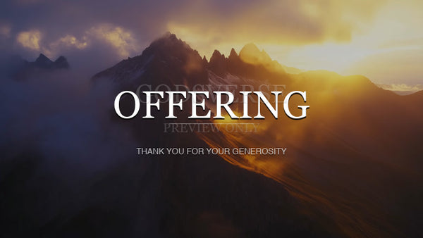 Offering worship background mountain majesty