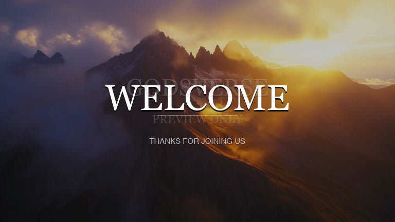 Welcome worship background mountain majesty