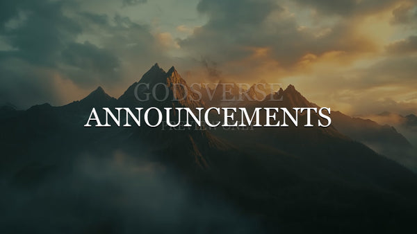 Announcements worship background mountain majesty
