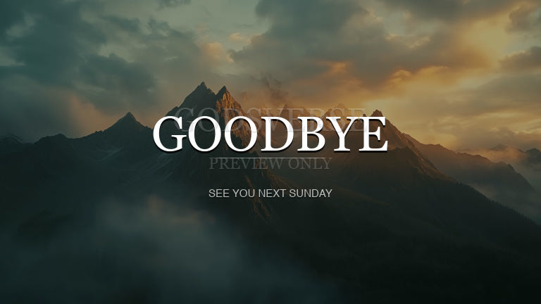 Goodbye worship background mountain majesty
