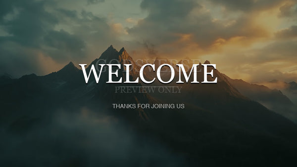 Welcome worship background mountain majesty