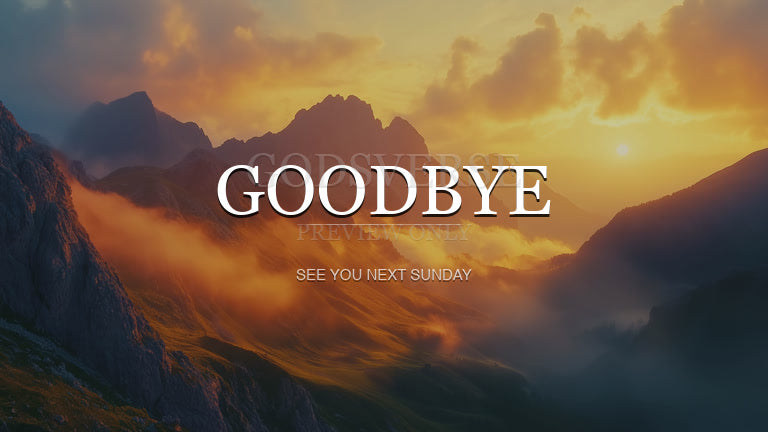 Goodbye worship background mountain majesty