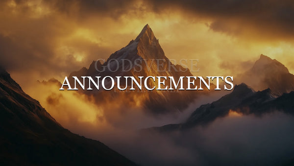 Announcements worship background mountain majesty