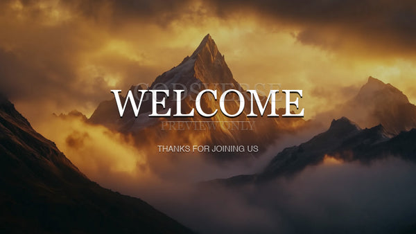 Welcome worship background mountain majesty