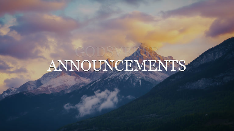 Announcements worship background mountain majesty