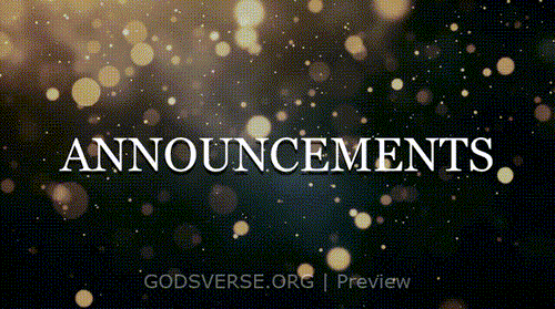 Announcements motion background particle worship
