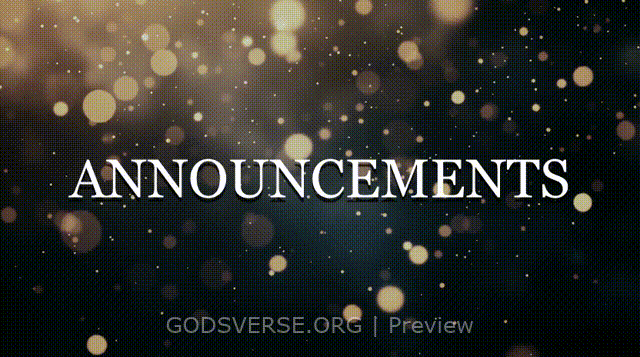 Announcements motion background particle worship