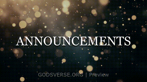 Announcements motion background particle worship