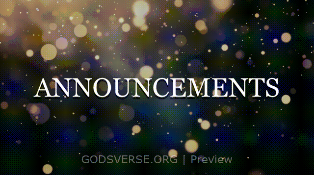 Announcements motion background particle worship