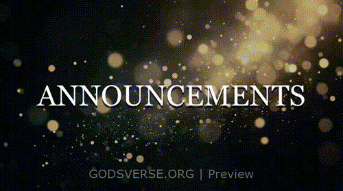 Announcements motion background particle worship