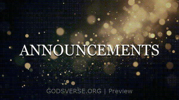 Announcements motion background particle worship
