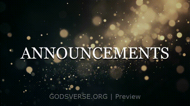 Announcements motion background particle worship