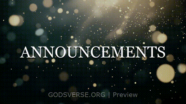 Announcements motion background particle worship