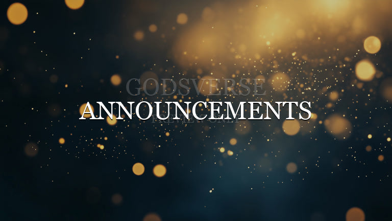 Announcements worship background particle worship