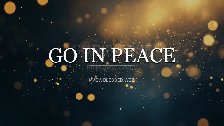 Go In Peace worship background particle worship