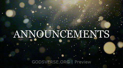 Announcements motion background particle worship