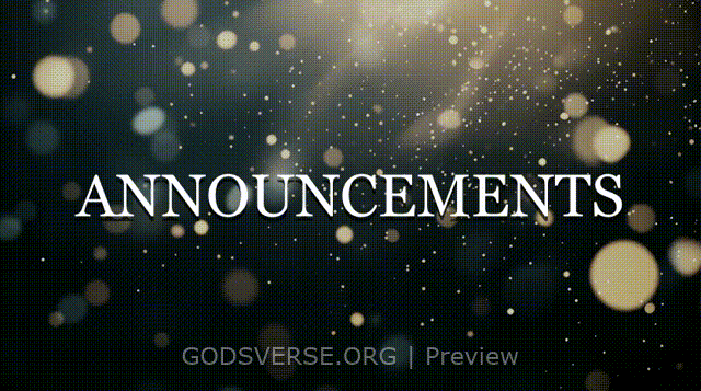 Announcements motion background particle worship
